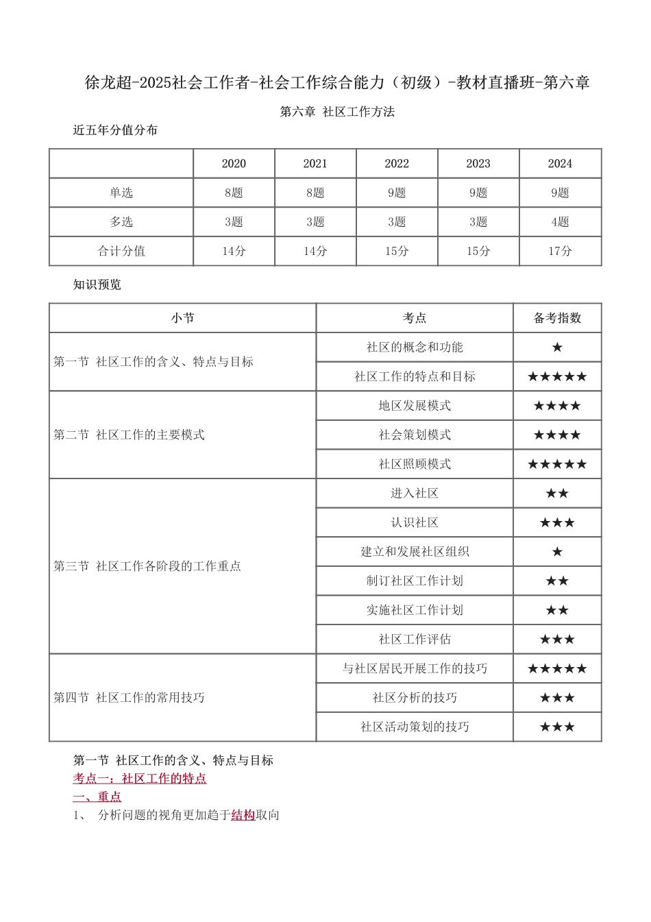 初级社会工作者-2025社会工作者-社会工作综合能力（初级）-教材直播班-第六章.pdf_第1页
