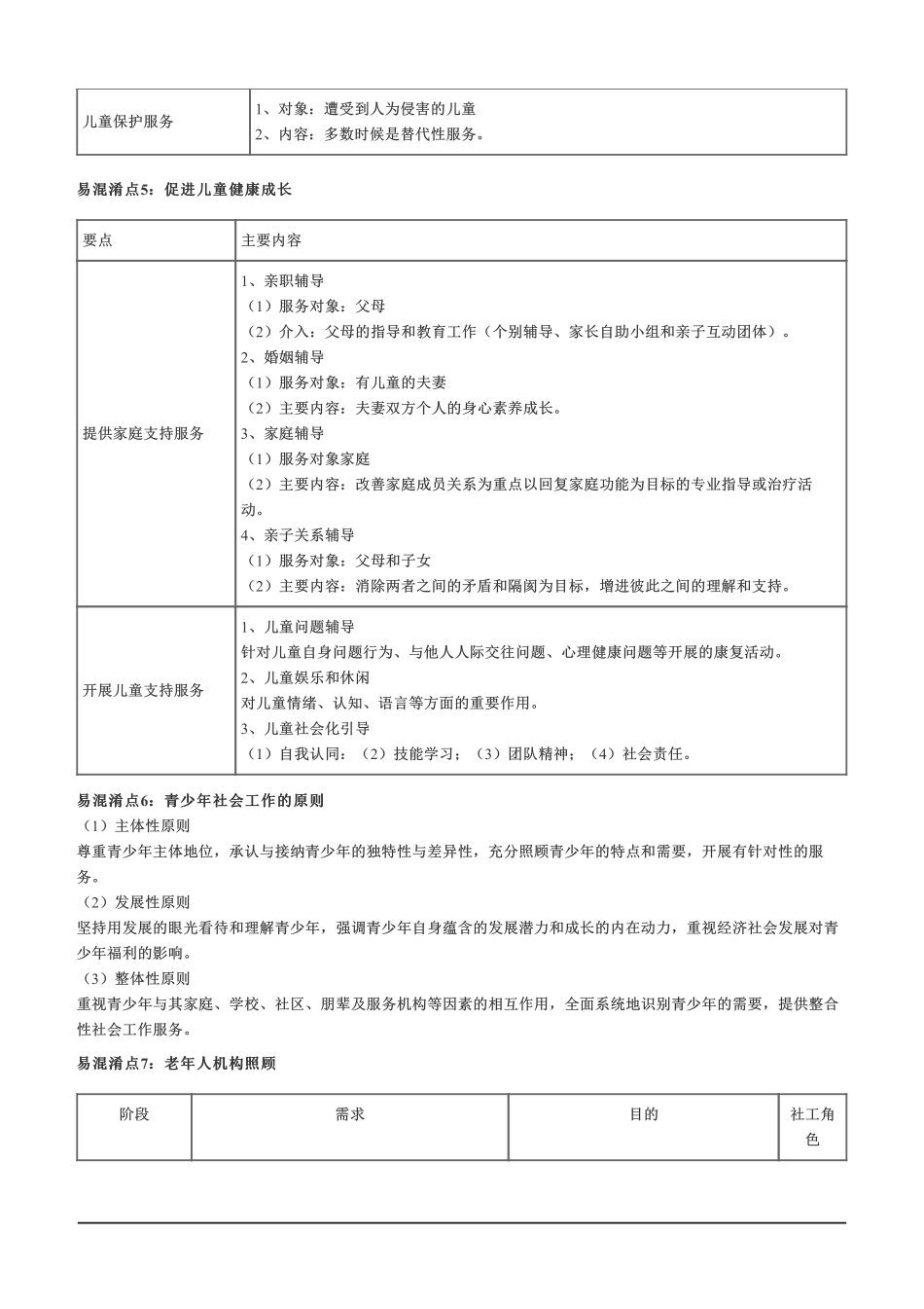 初级社会工作者-初级实务 易混淆考点.pdf_第3页