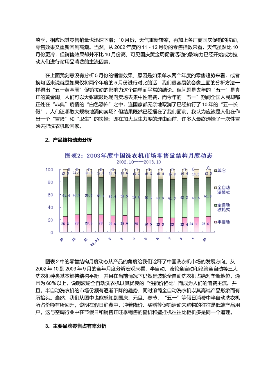 2003年度中国洗衣机市场零售监测分析报告概论.doc_第3页