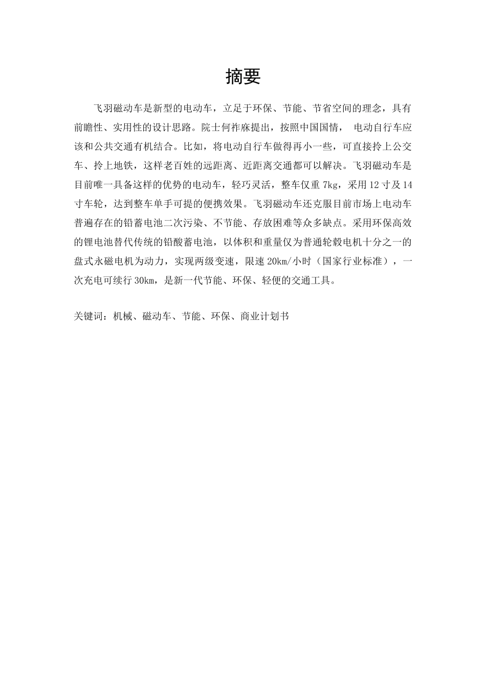 飞羽磁动车项目商业计划书.doc_第3页