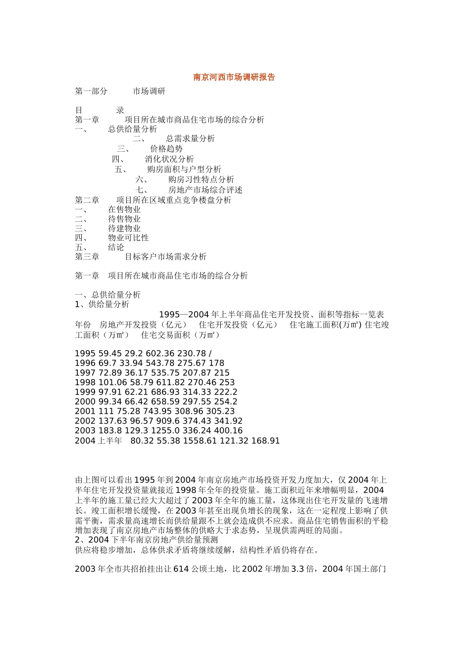 某某河西市场调研报告.doc_第1页