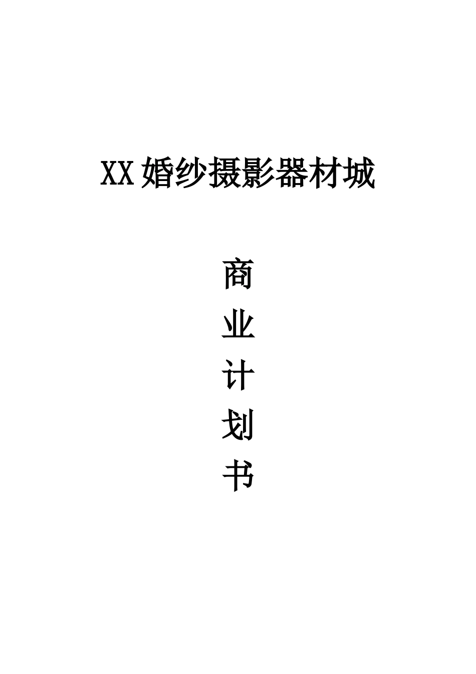 某某婚纱摄影器材城.doc_第1页