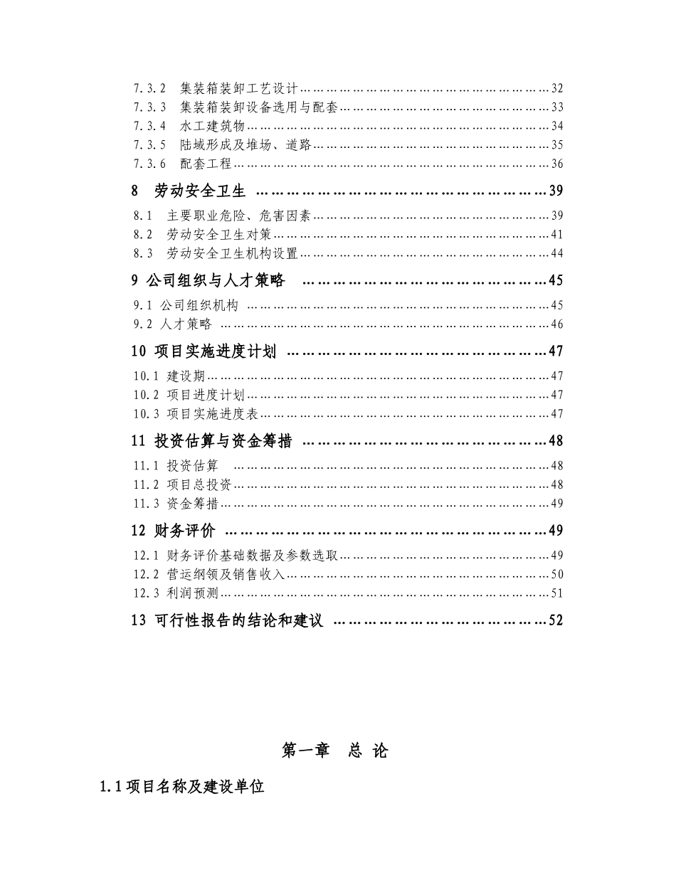 某某某码头项目可行性研究报告.doc_第2页
