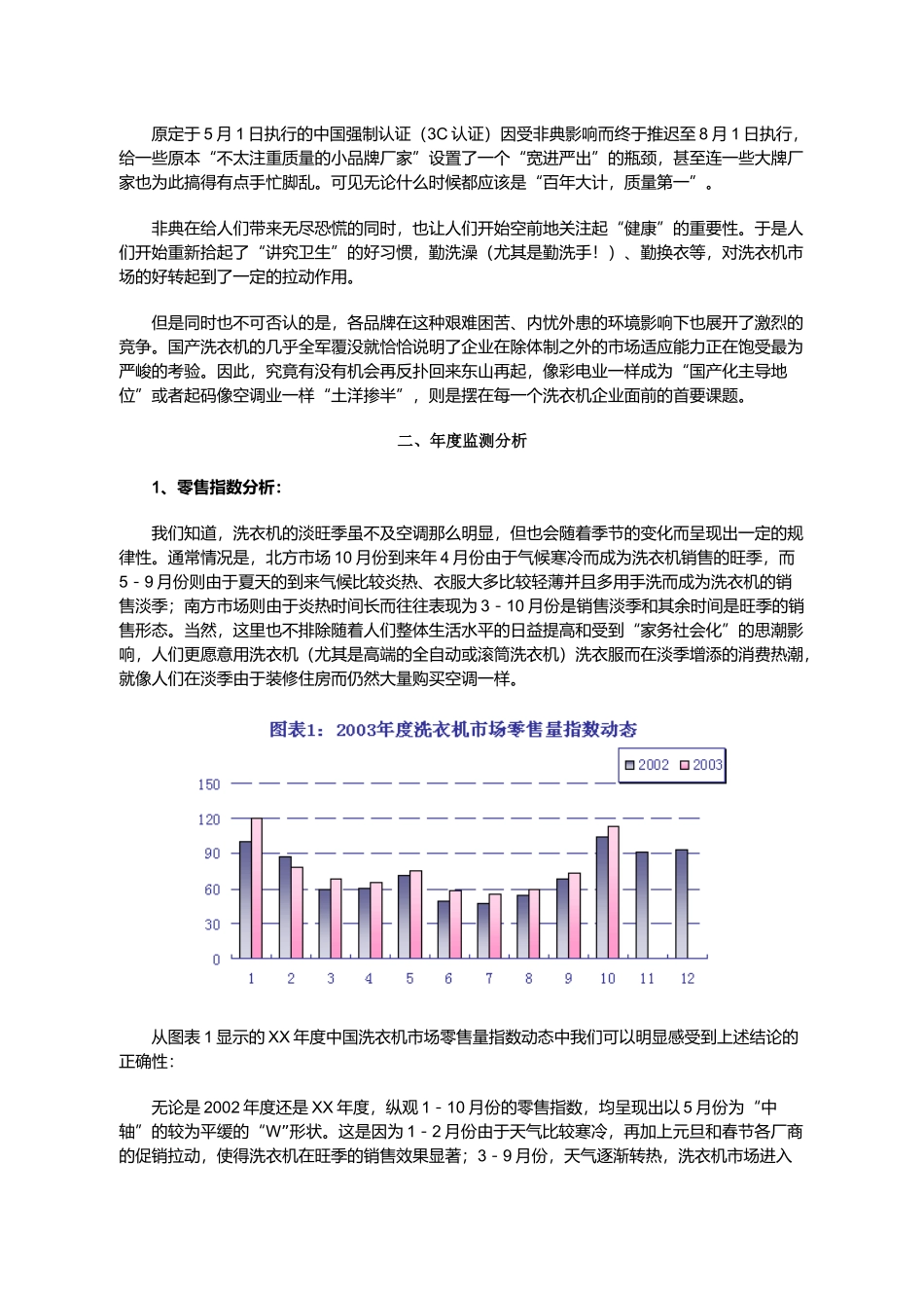 某某年中国洗衣机市场零售监测分析报告.doc_第2页