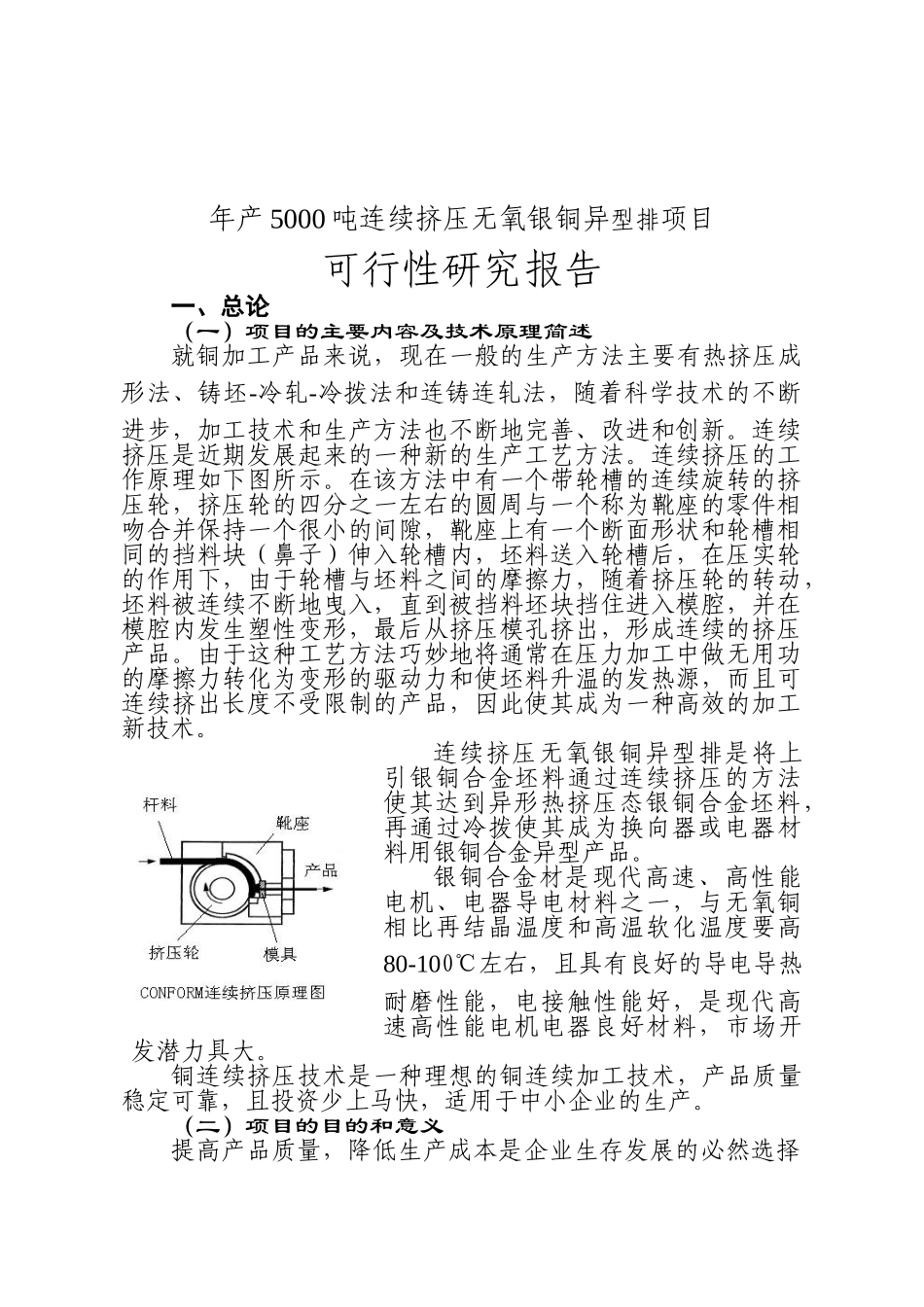 年产5000吨连续挤压无氧银铜异型排.doc_第2页