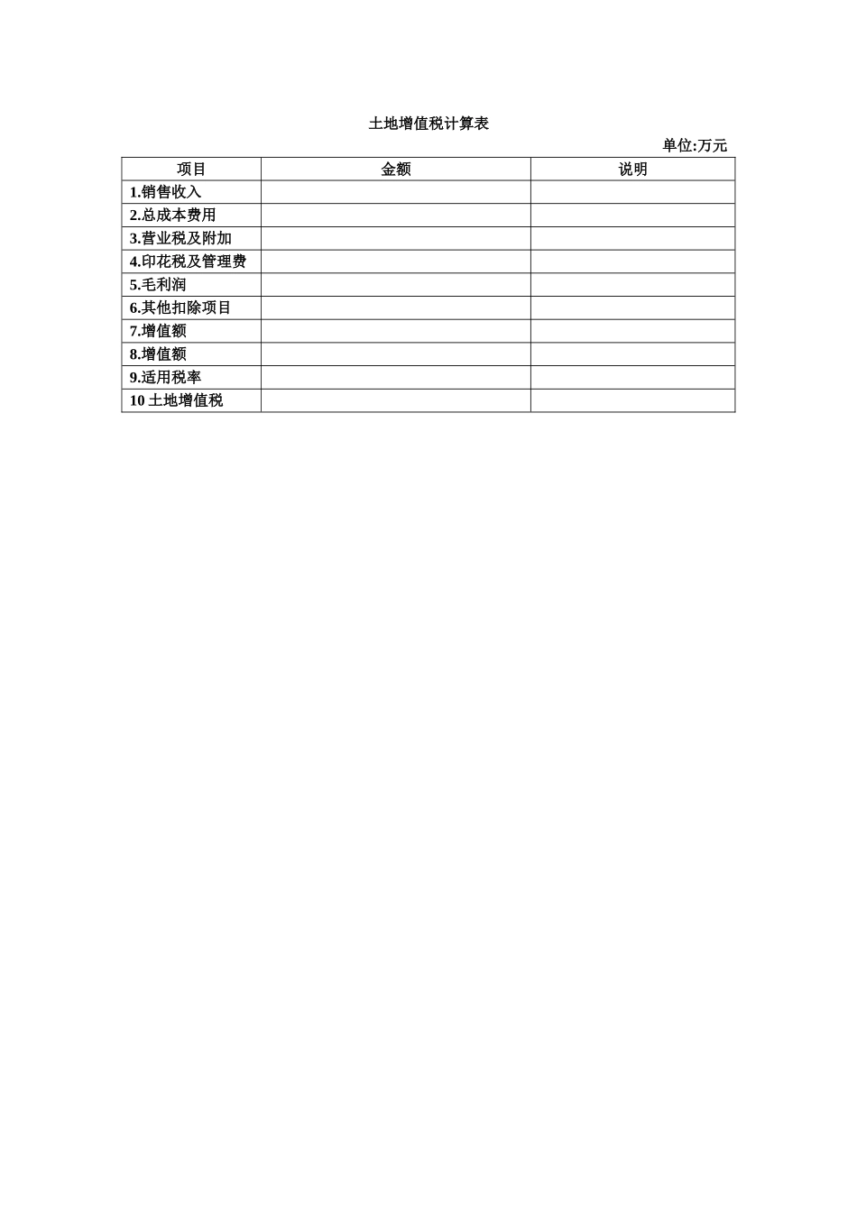 土地增值税计算表.doc_第1页