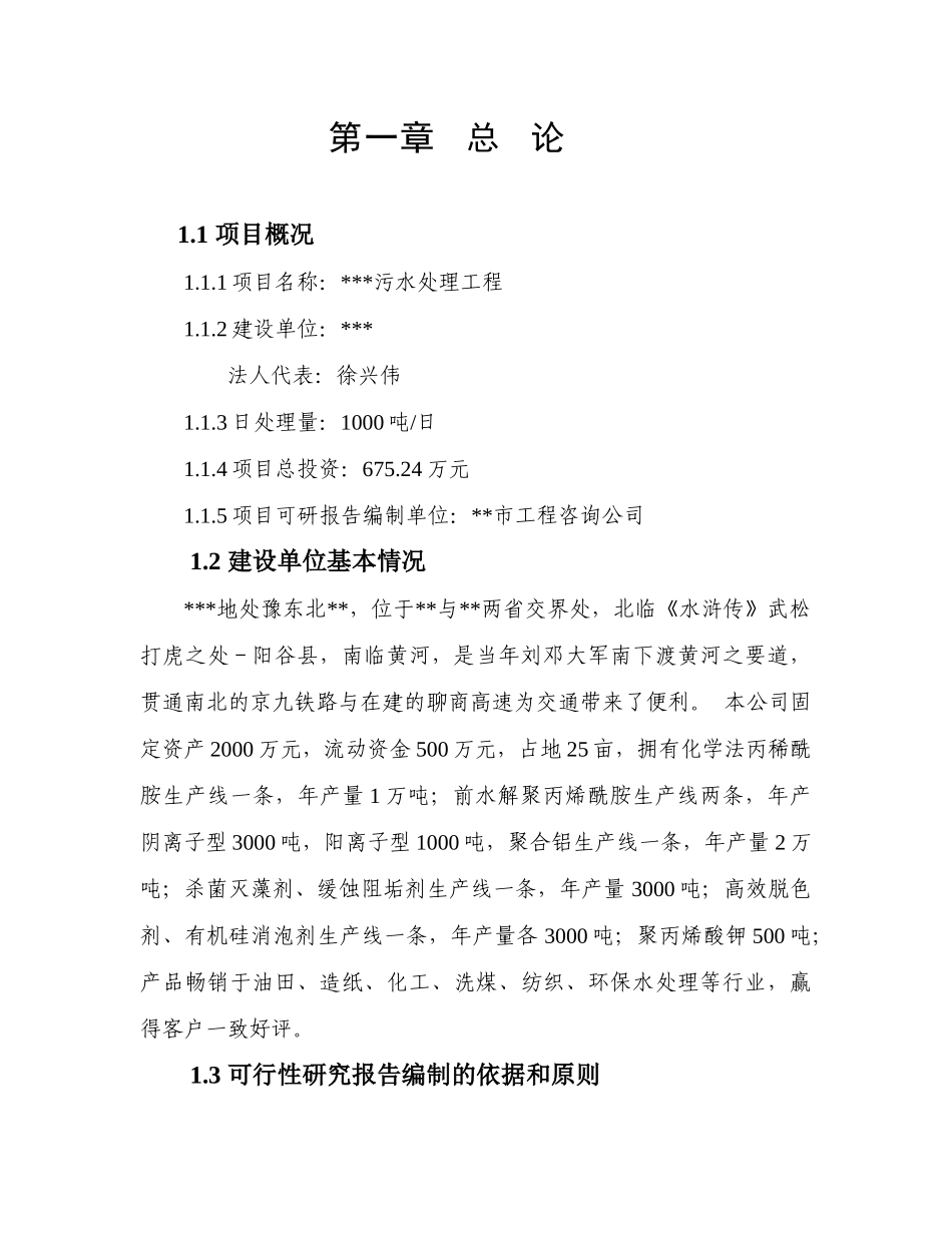 污水处理可研报告.doc_第1页