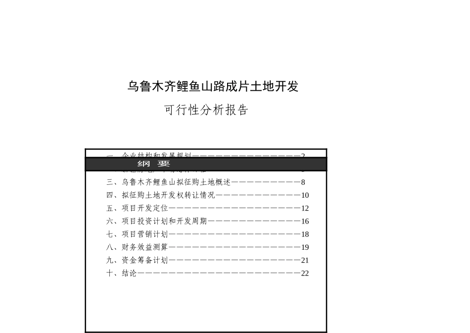 新疆鸿福房地产某项目可行性报告.doc_第1页