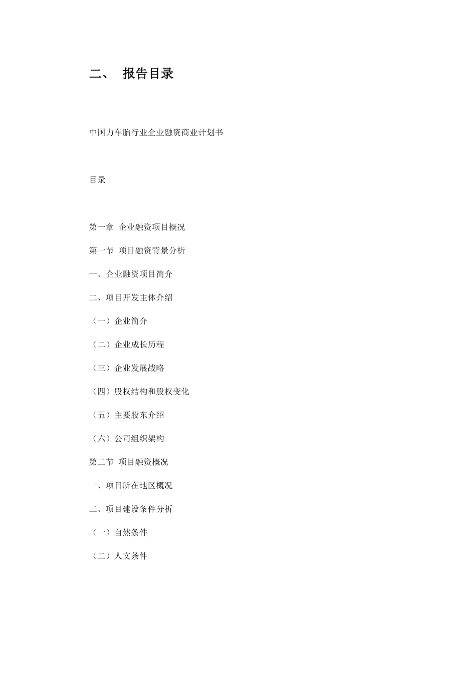 中国力车胎行业企业融资商业计划书(61850).docx_第3页