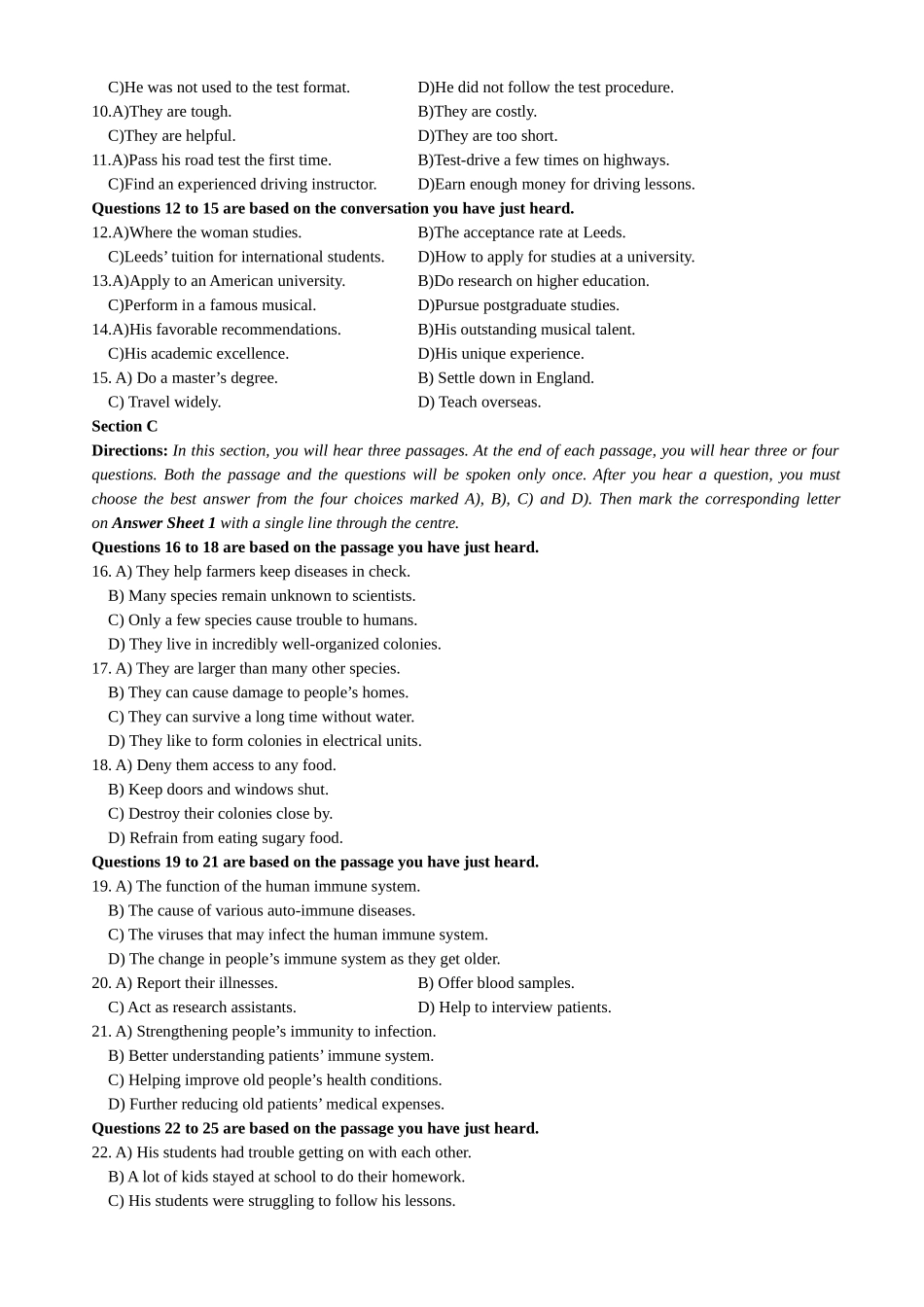 2019年6月第1套英语四级真题.docx_第2页