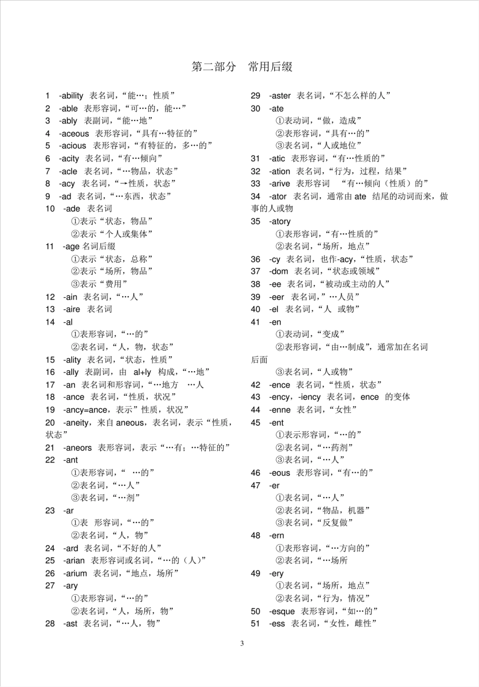 英语常用词根词缀表(排版整齐).pdf_第3页