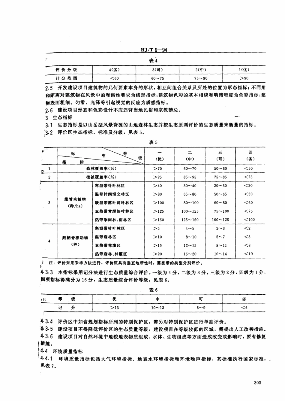 HJT 6-1994 山岳型风景资源开发 环境影响评价指标体系.pdf_第3页