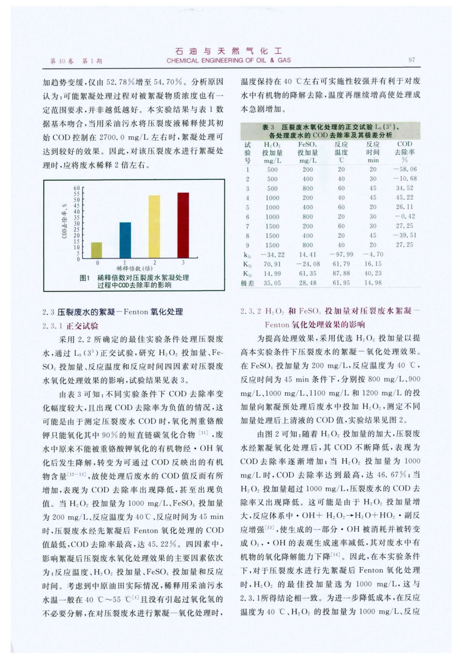 油田压裂废水的絮凝-Fenton氧化-SBR联合处理实验研究.pdf_第3页
