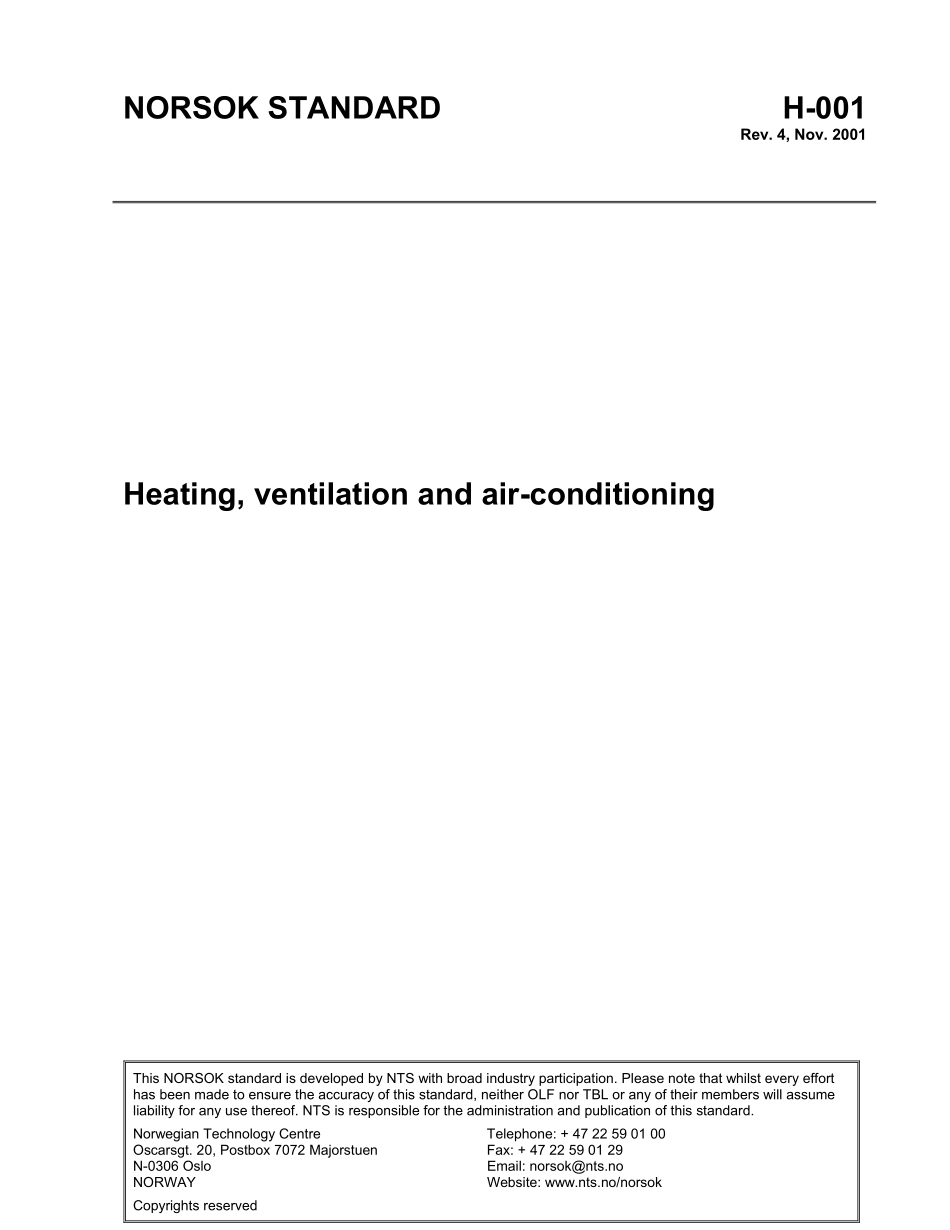 H-001 HVAC (Heating, ventilation and air conditioning) (Rev[1]. 4, Nov. 2001).pdf_第1页