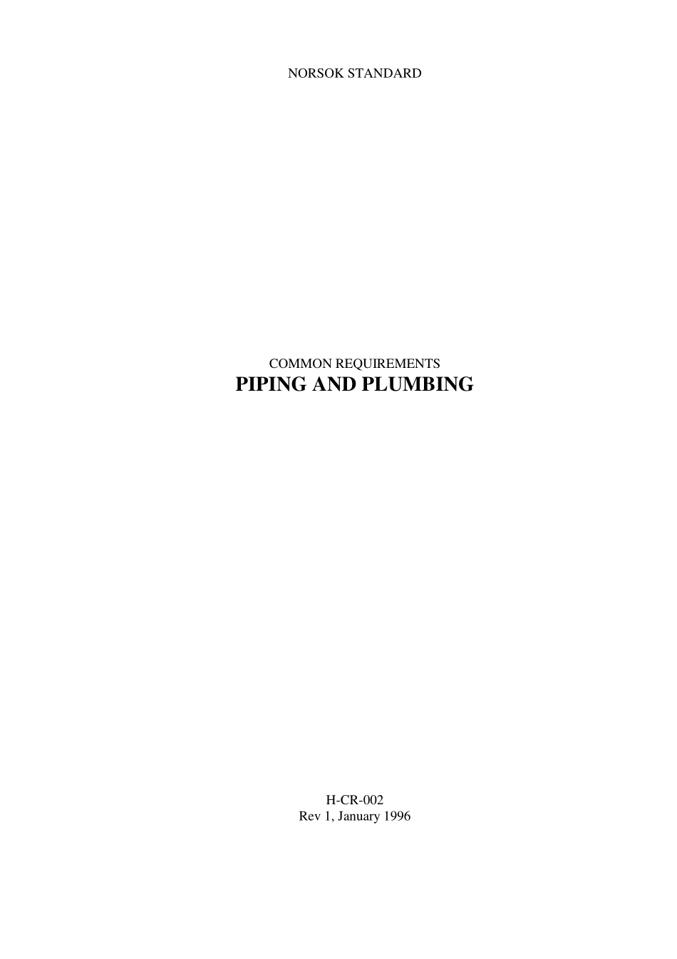 H-002-CR Piping and plumbing (Rev[1]. 1, Jan. 1996).pdf_第1页