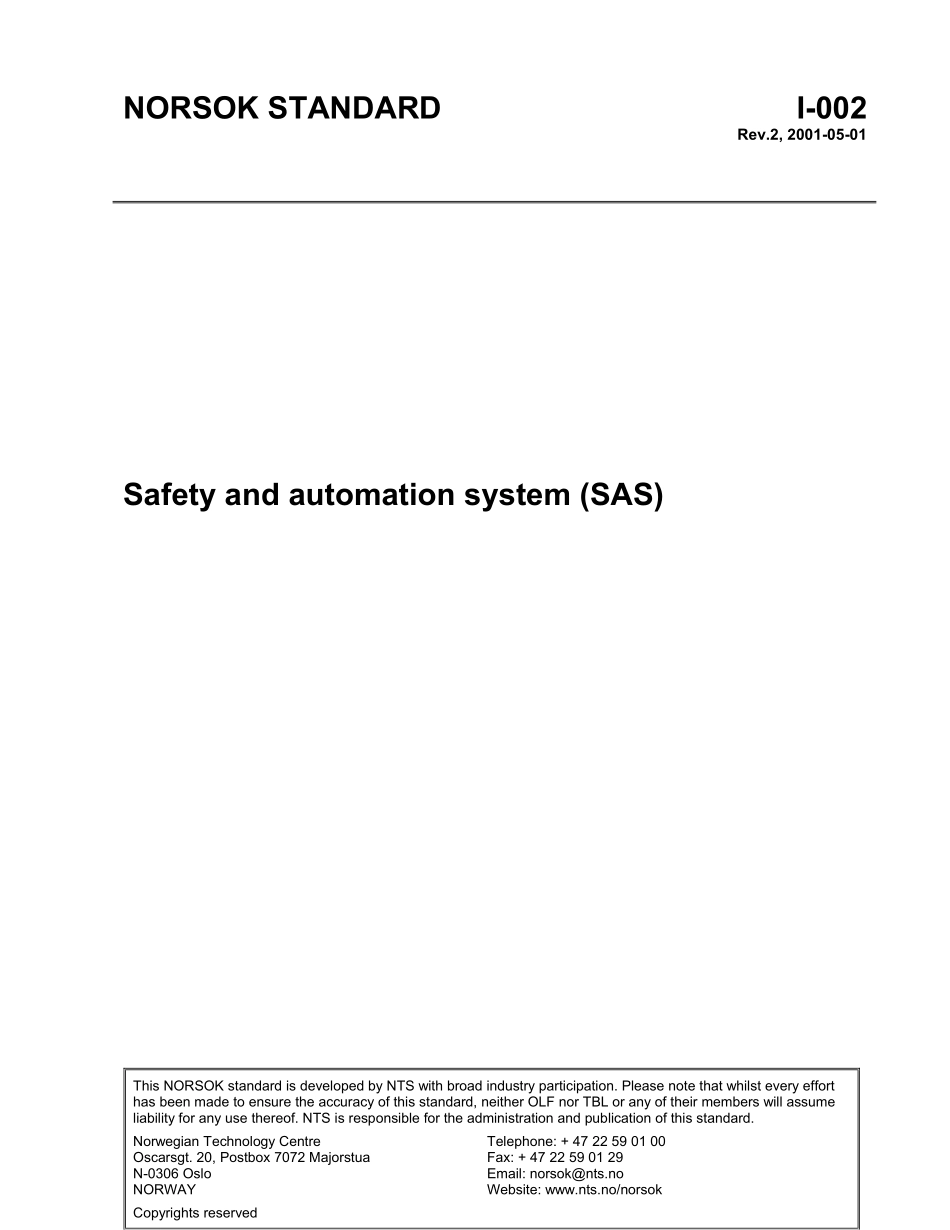 I-002 Safety and automation systems (SAS) (Rev[1]. 2, May. 2001).pdf_第1页