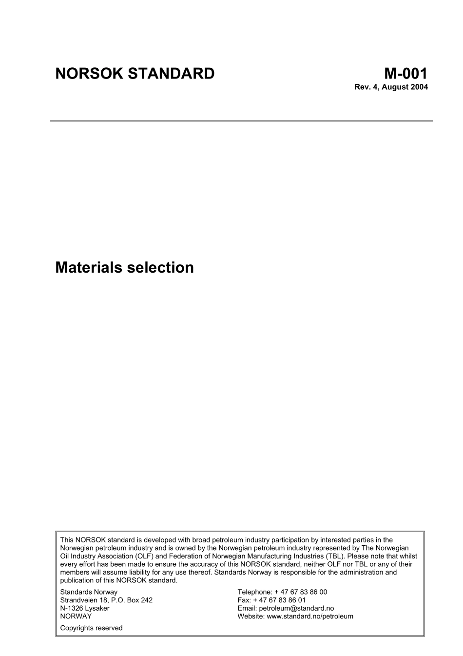 M-001 Materials selection (Rev[1]. 4, August 2004).pdf_第1页