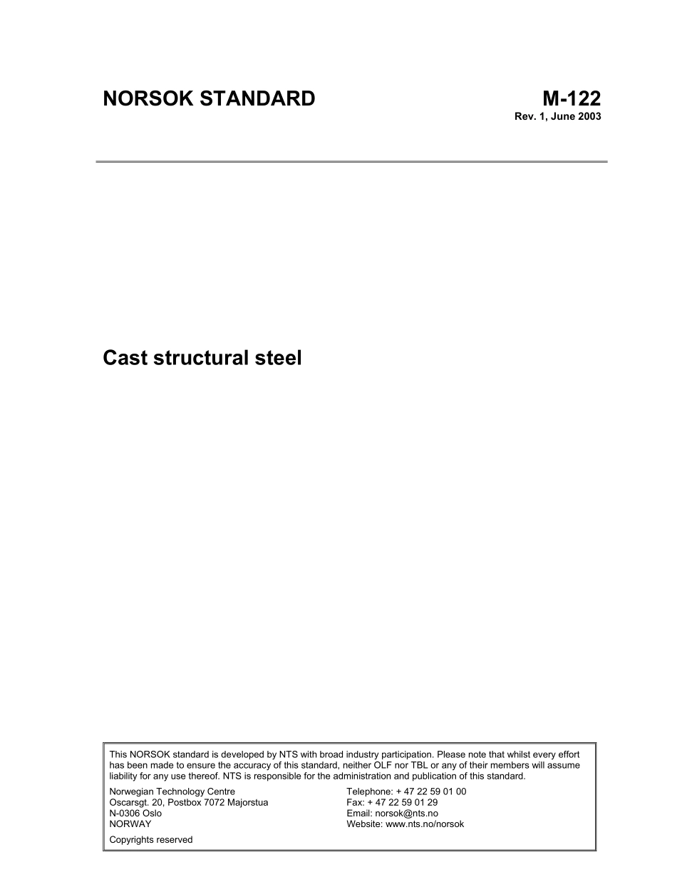 M-122 Cast structural steel (Rev[1]. 1, June 2003).pdf_第1页