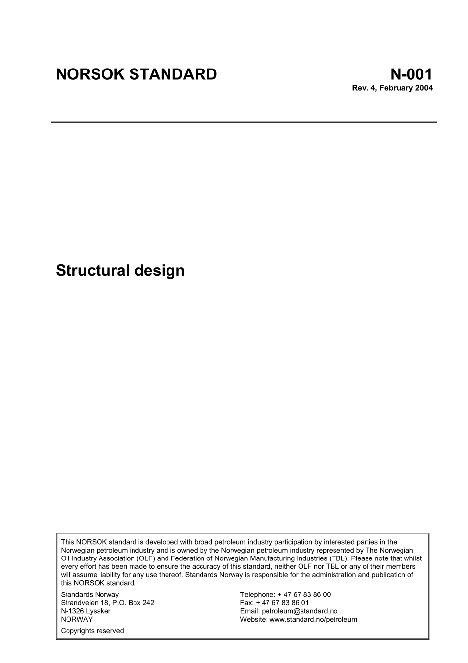 N-001 Structural design (Rev[1]. 4, February 2004).pdf_第1页