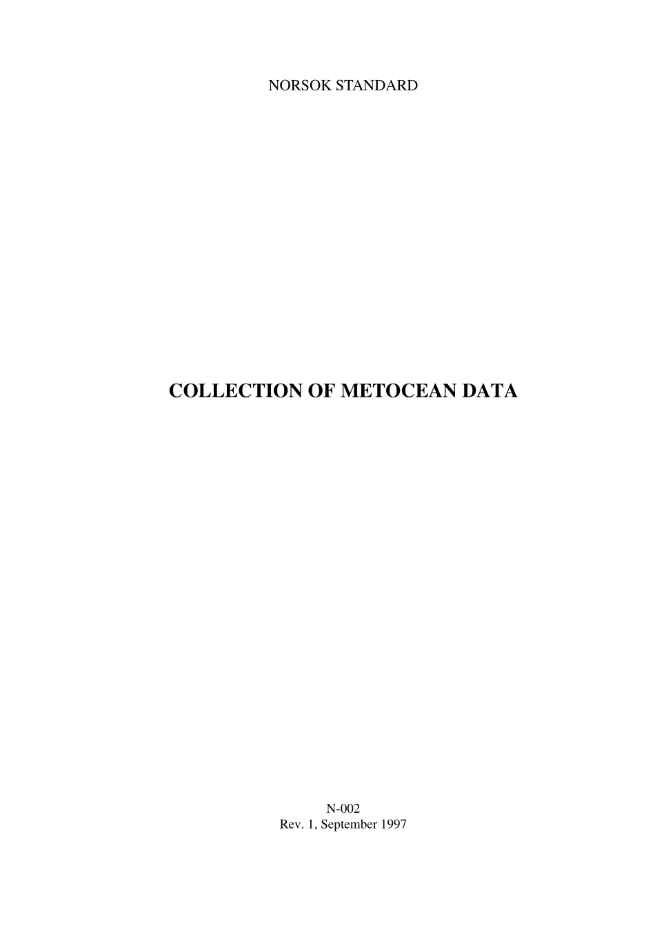 N-002 Collection of metocean data (Rev[1]. 1, Sept. 1997).pdf_第1页