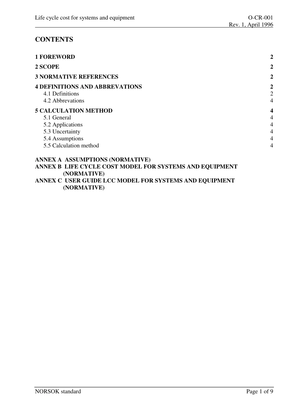 O-CR-001 Life cycle cost for systems and equipment (Rev[1]. 1, April 1996).pdf_第3页