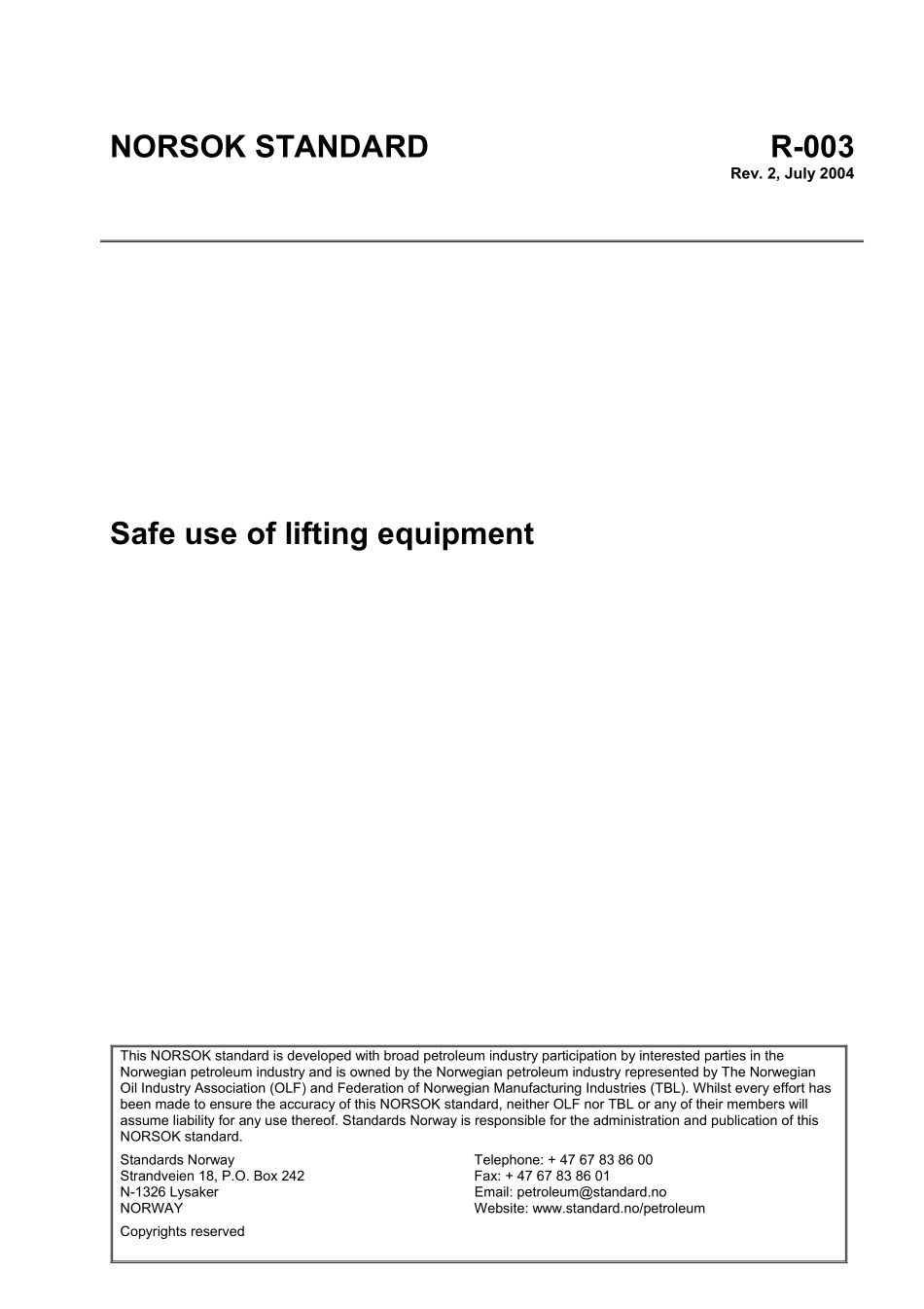 R-003 Safe use of lifting equipment (Rev[1]. 2, July 2004).pdf_第1页