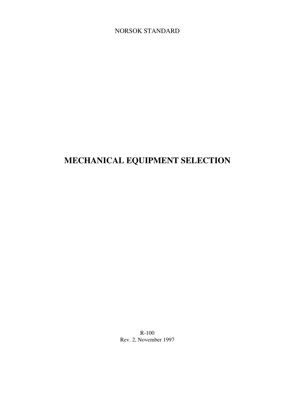 R-100 Mechanical equipment selection (Rev[1]. 2, Nov. 1997).pdf_第1页