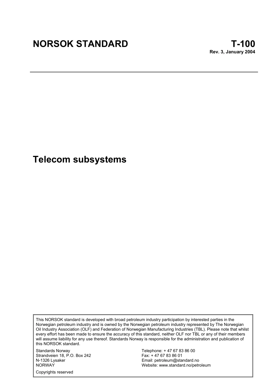 T-100 Telecom subsystems (Rev[1]. 3, January 2004).pdf_第1页