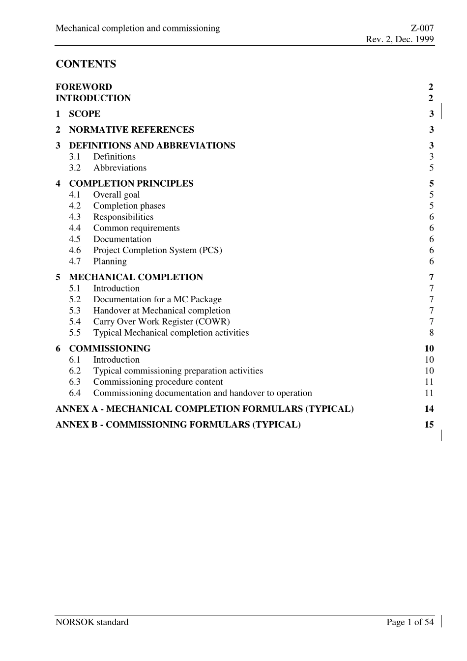 Z-007 Mechanical Completion and Commissioning (Rev 2, Dec[1]. 1999).pdf_第3页
