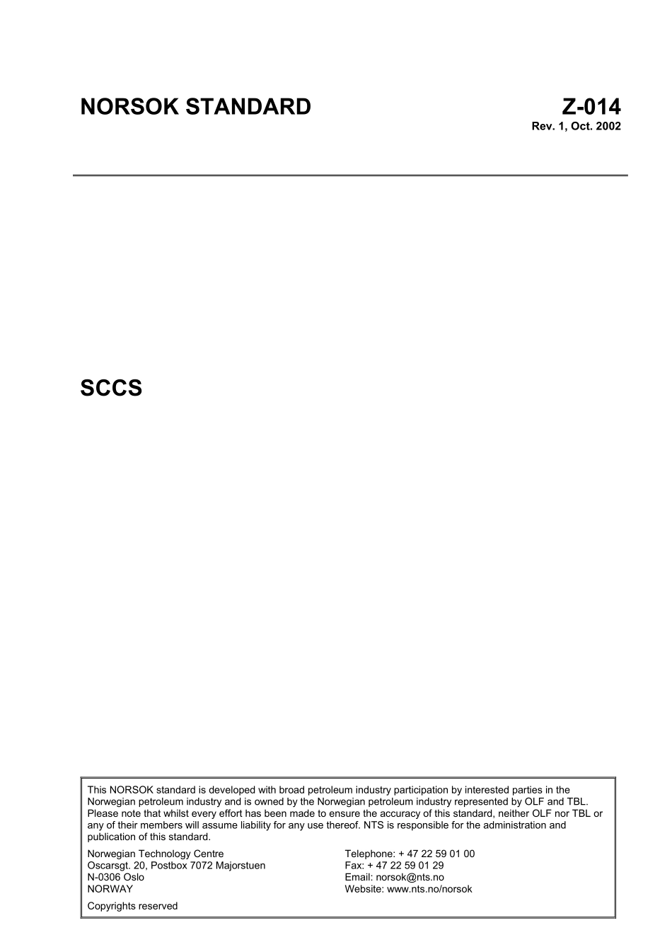 Z-014 Standard cost coding system (SCCS) (Rev[1]. 1, Oct. 2002).pdf_第1页
