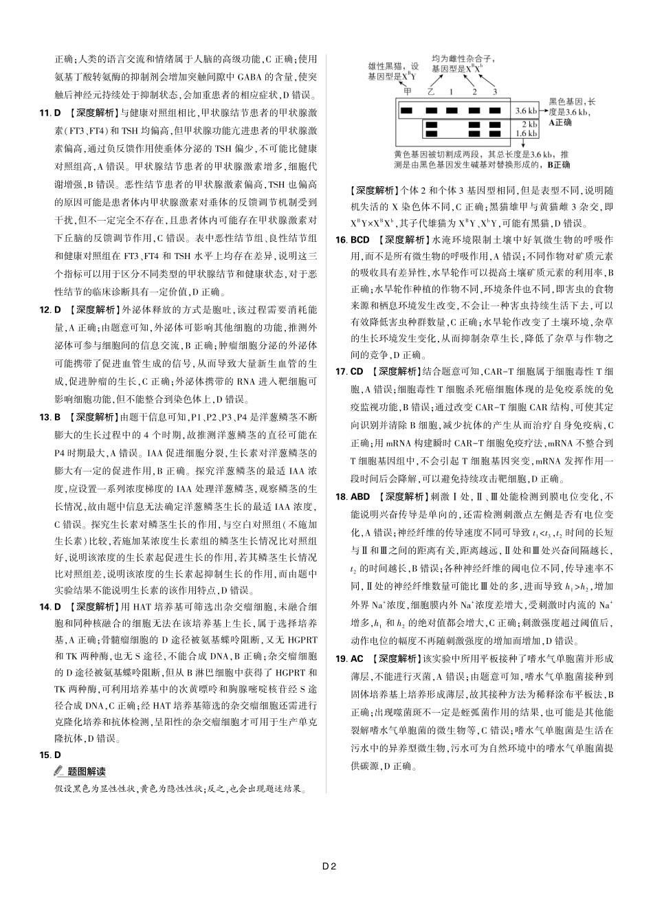 【生物试卷】详细答案+解析【理想树理科】【黑吉辽蒙卷】东北三省精准教学（理想树教育）2025年5月高三联考-强化卷（5.30-5.31）.pdf_第2页