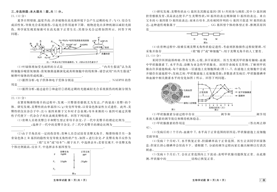 高三生物C版正文（2026届高三年级9月份联考）.pdf_第3页
