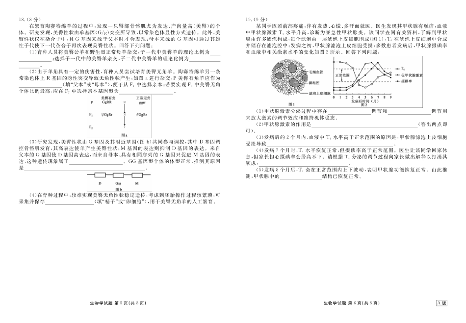 高三生物正文（2026届高三年级9月份联考）.pdf_第3页