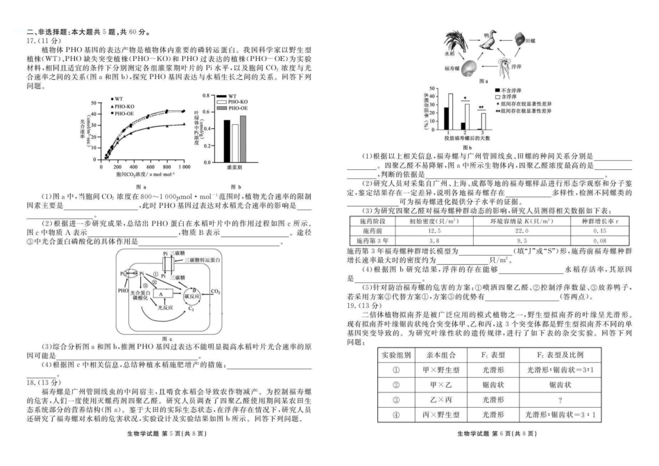 广东省衡水金卷2026届高三8月开学联考生物.pdf_第3页