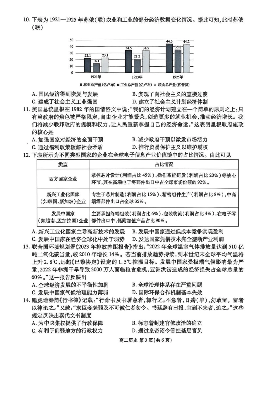 辽宁省点石联考2025-2026学年高二上学期9月月考历史试题.pdf_第3页