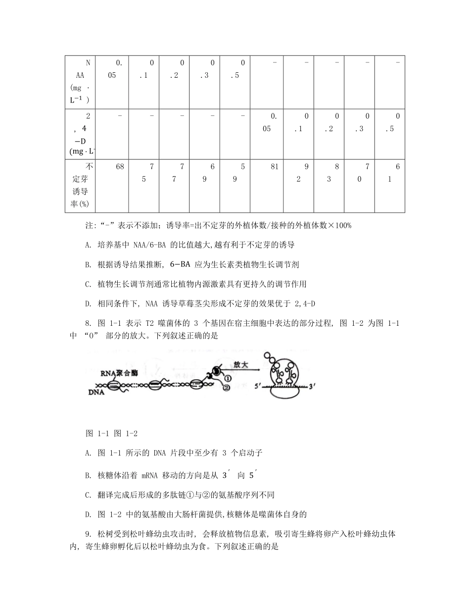 生物试卷【广西卷】【柳州零模】广西壮族自治区柳州市2026届新高三摸底考试考试（6.23-6.25）.pdf_第3页