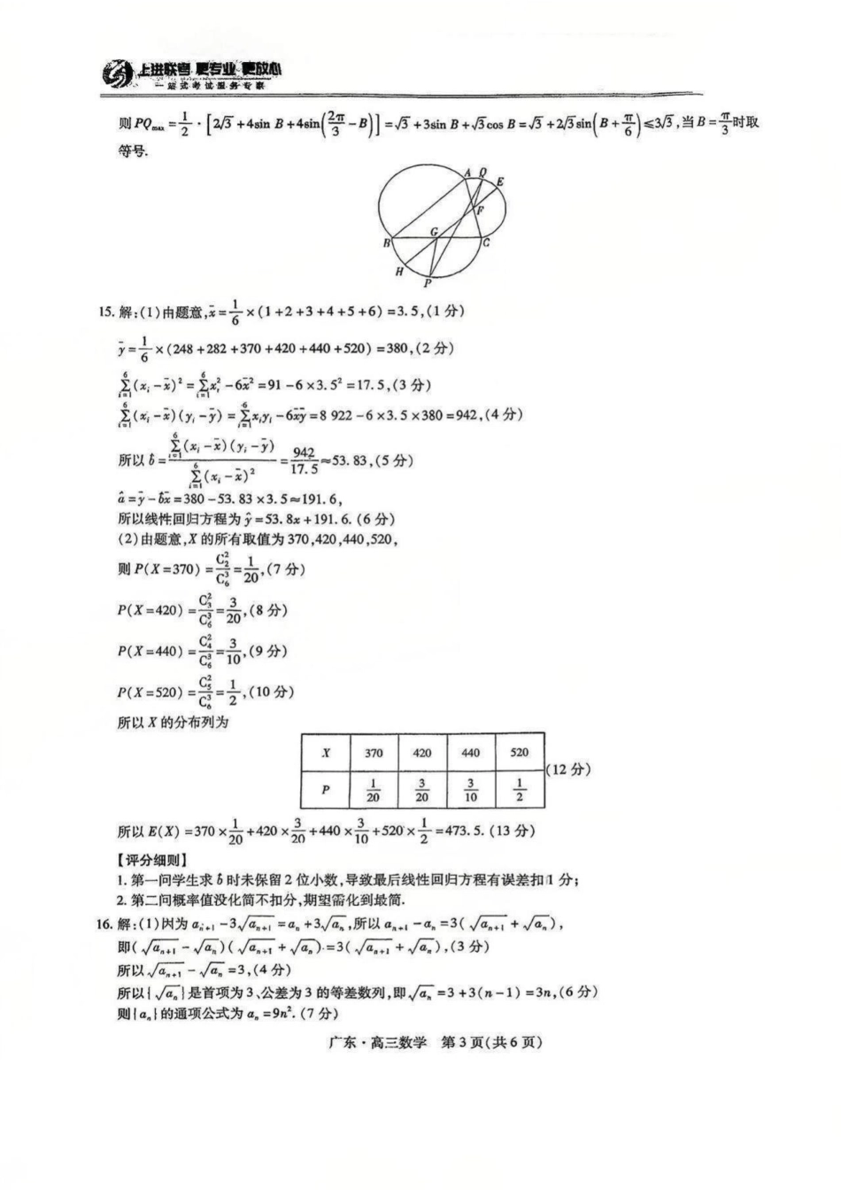 数学试卷答案【广东卷】广东省上进联考2025-2026学年新高三秋季入学摸底考试(8.27-8.28).pdf_第3页