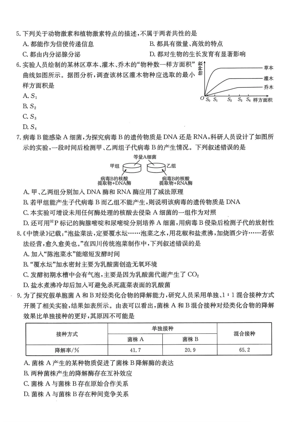 重庆市金太阳好教育联盟2026届高三9月开学联考（26-12C）生物.pdf_第2页
