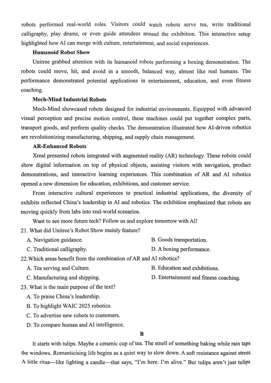重庆一中高2026届高三上期开学考试英语.pdf_第3页