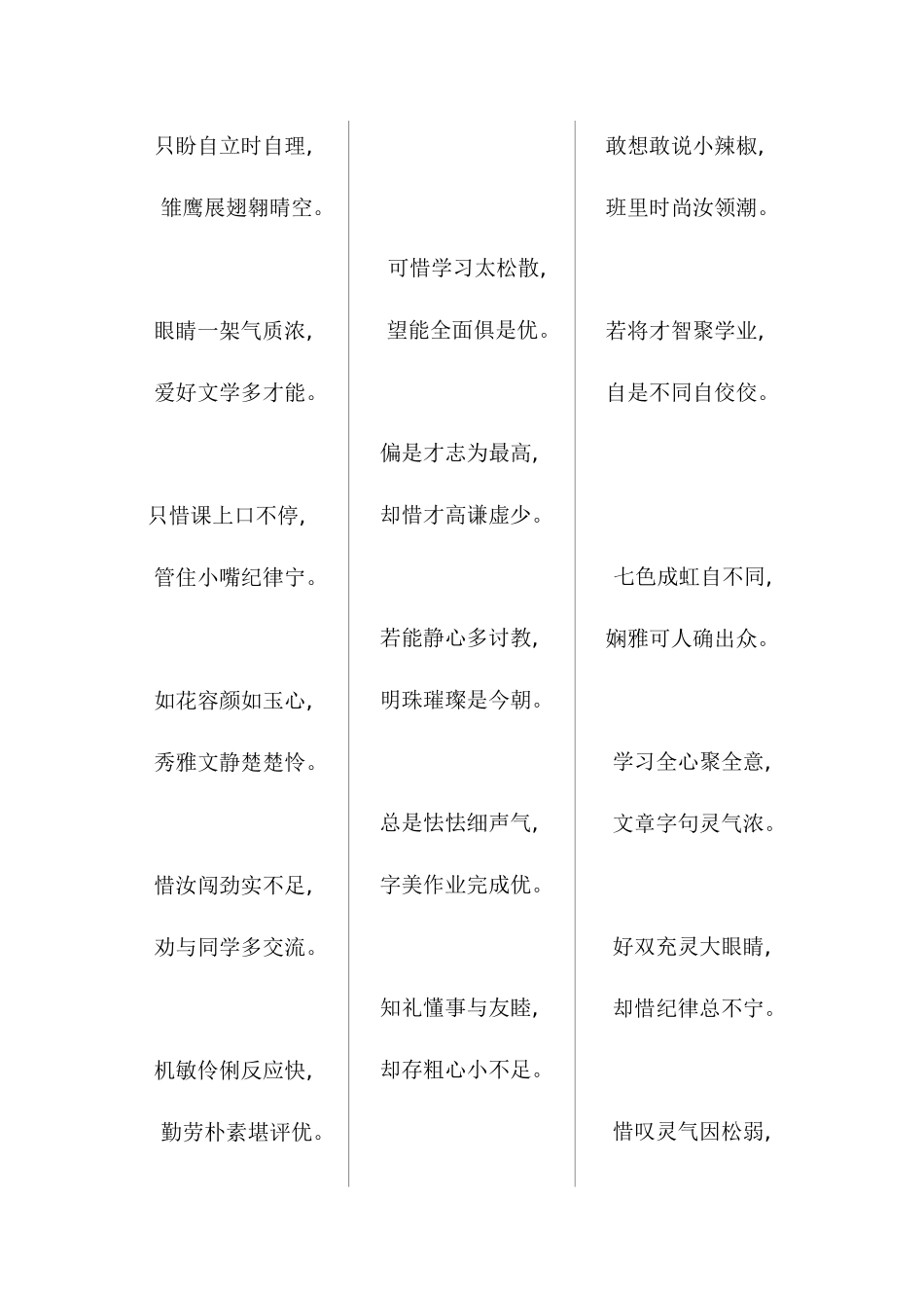 05.打油诗体学生评语（100条）.docx_第2页