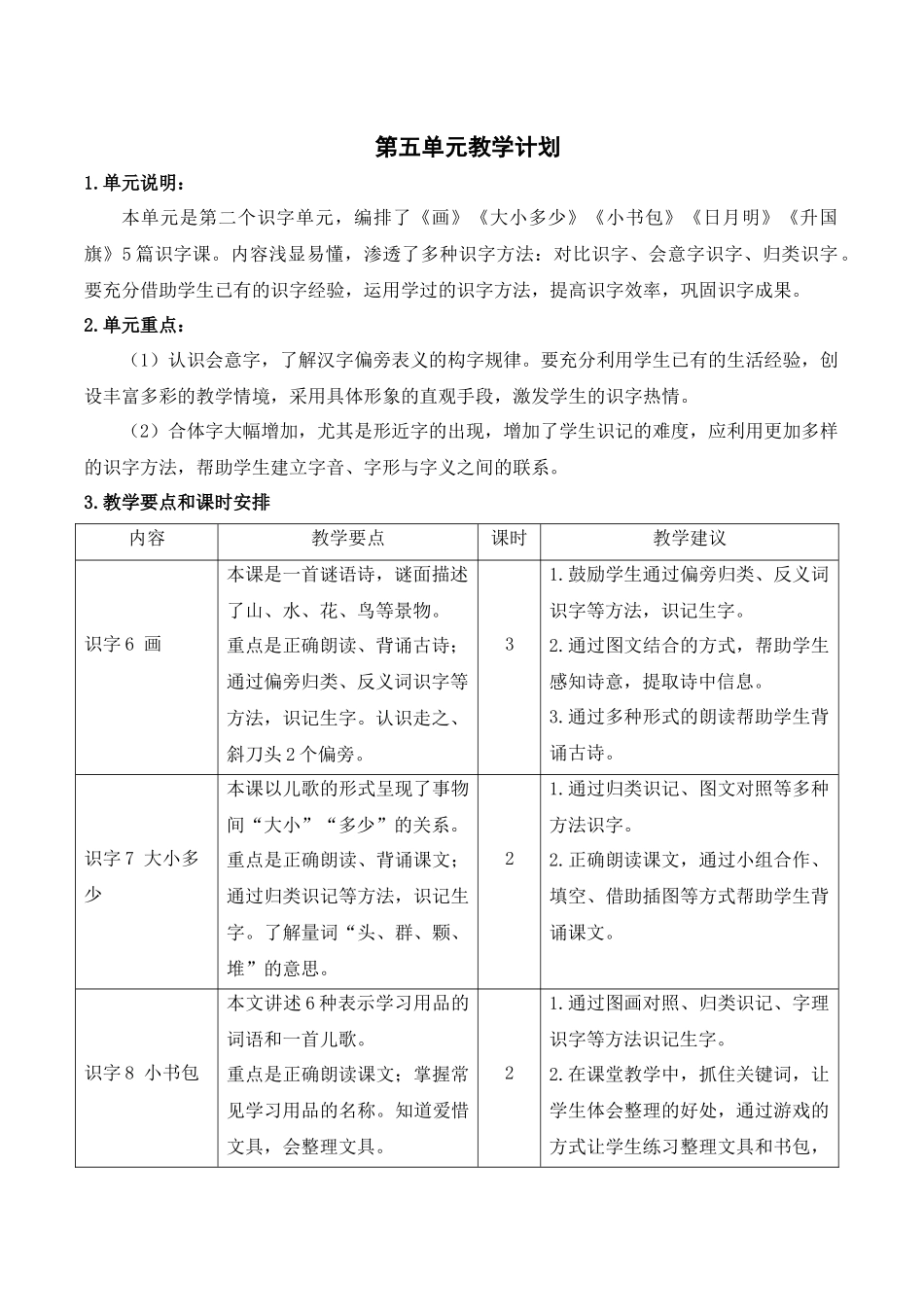 05第五单元教学计划.docx_第1页