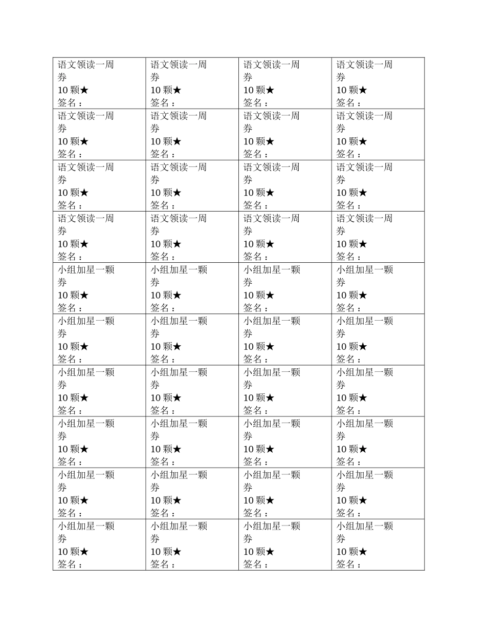 班级券小学生奖励券兑换券.docx_第3页