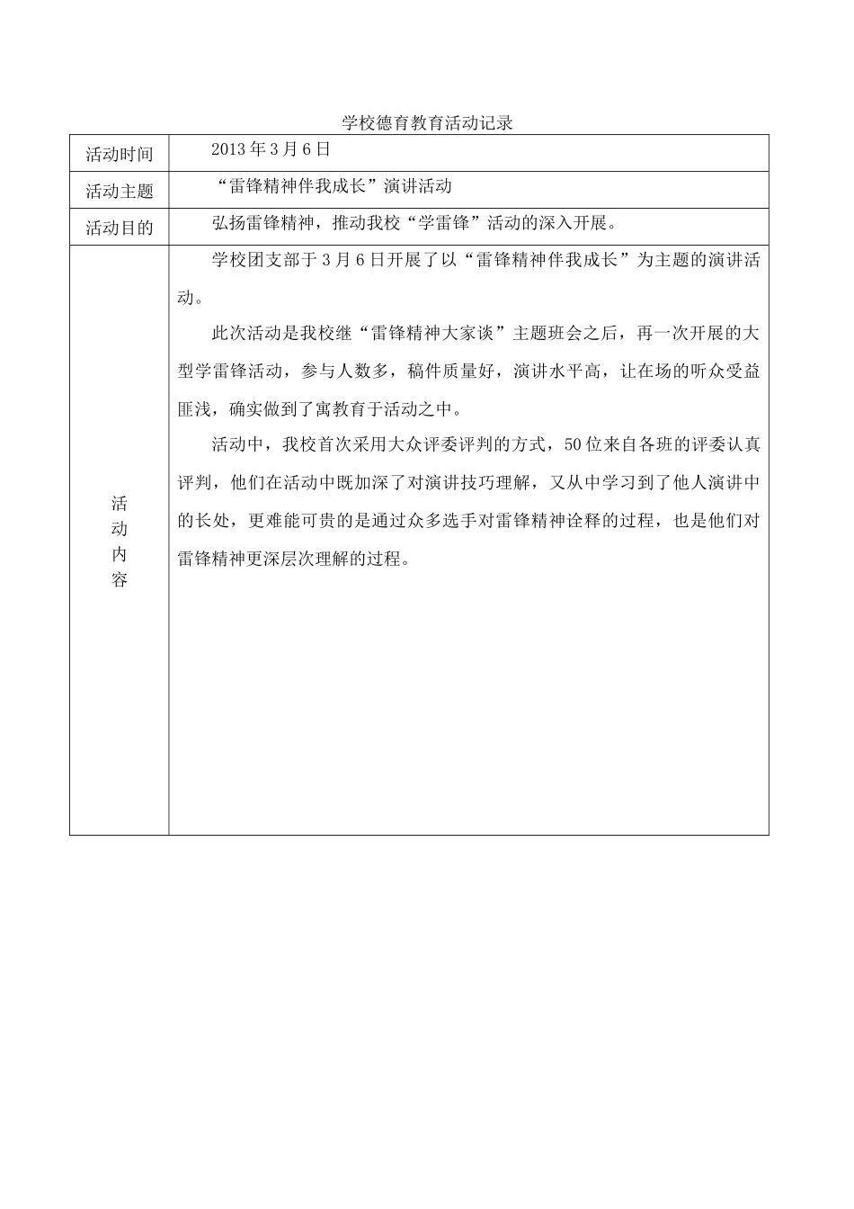 班级-团队主题教育活动记录.docx_第1页