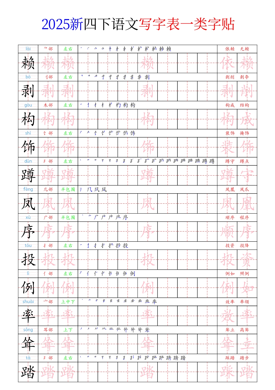 四（下）语文 写字表一类字贴21页.pdf_第2页