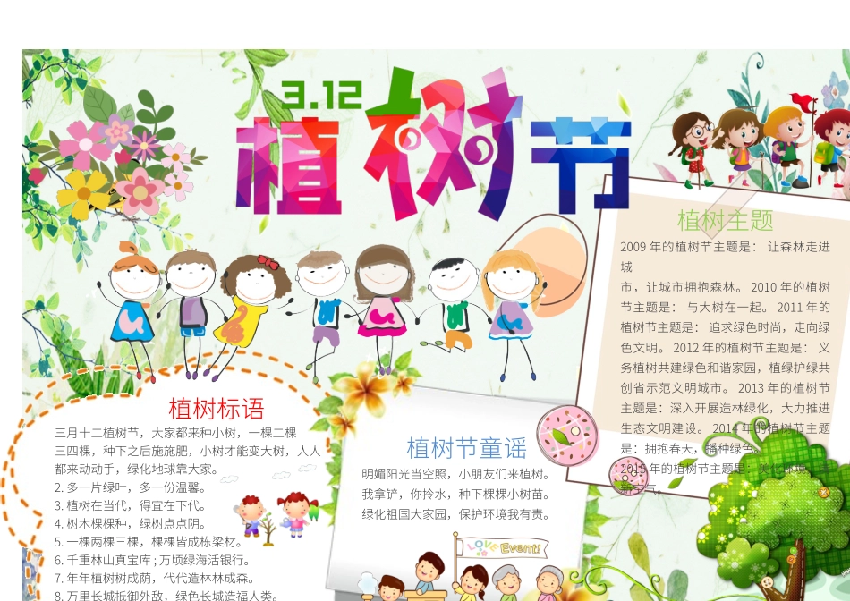 植树节小报10-A4.doc_第1页