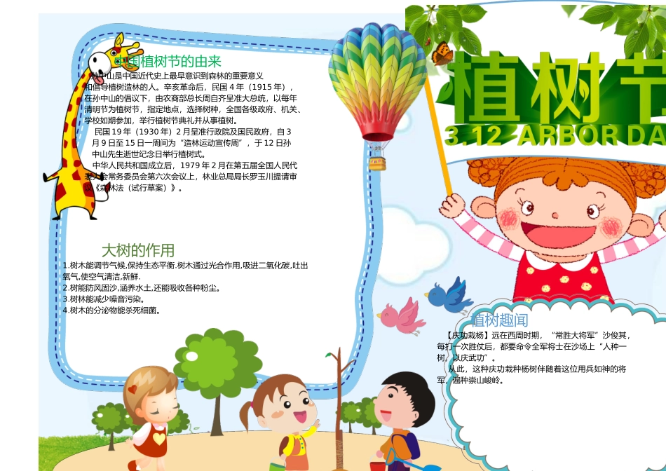 植树节小报12-A3.doc_第1页