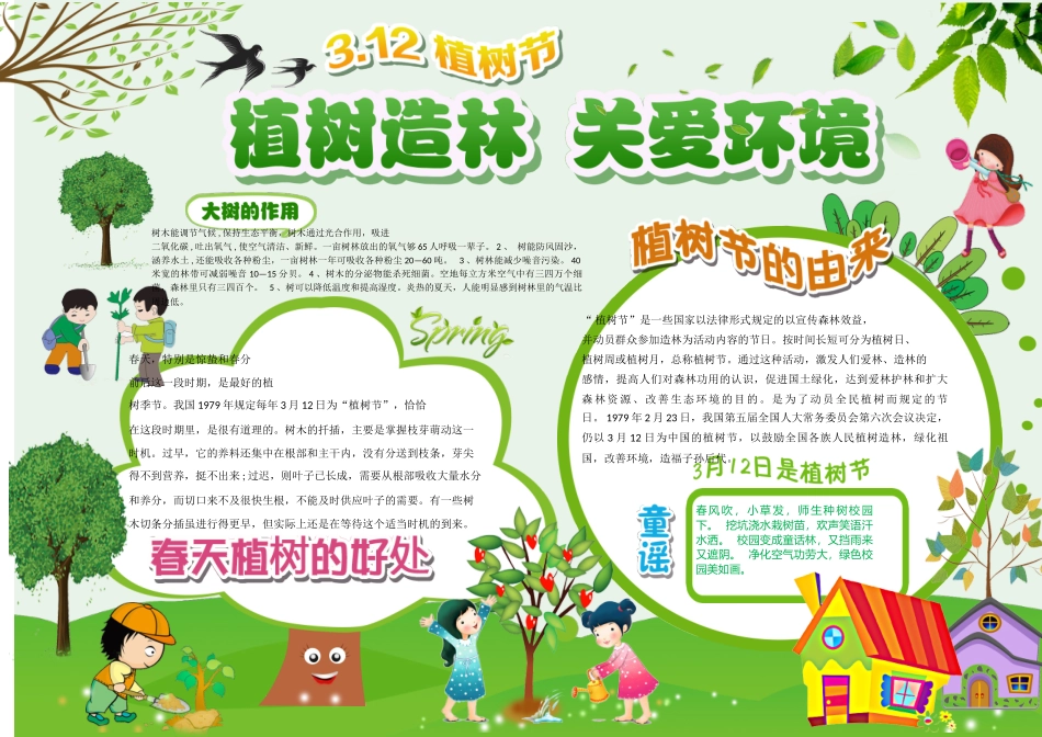 植树节小报25-A4.doc_第1页
