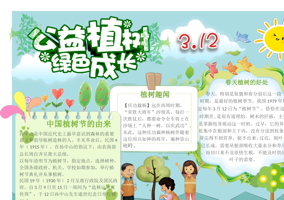 植树节小报31-A4.doc_第1页