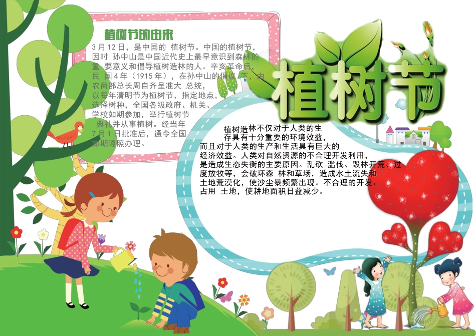 植树节小报34-A4.doc_第1页