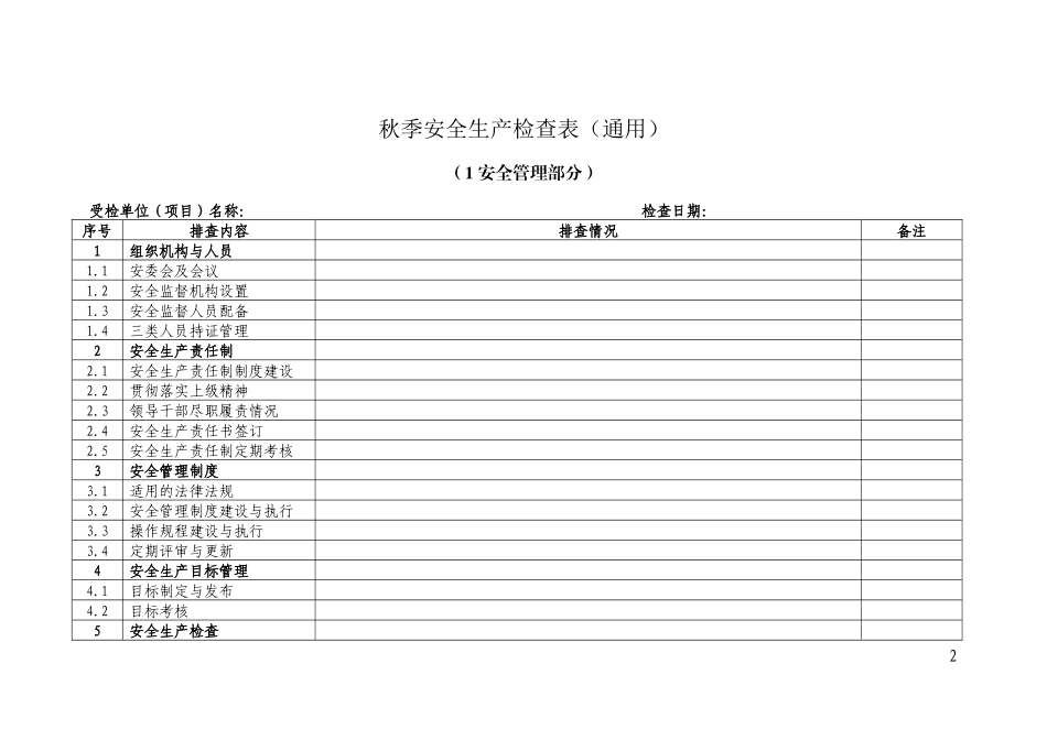 【表格】秋季安全生产检查表.docx_第2页